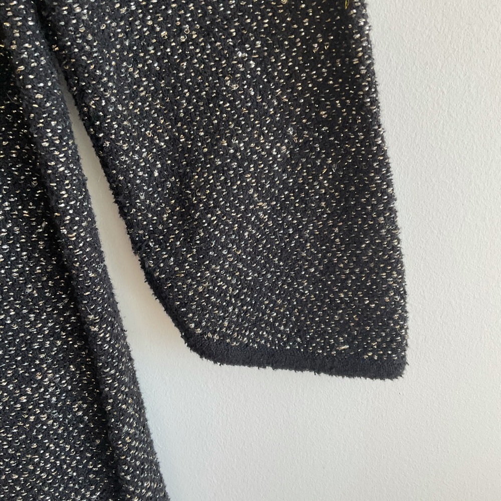Massimo Dutti Black Metallic Long Sleeve Shift Dress - Picture 4 of 9